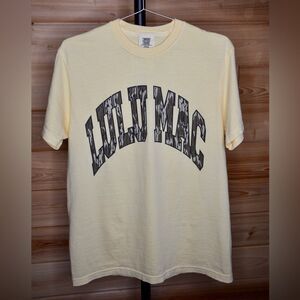 Lulu Mac Butter Yellow Mossy Oak Camo T-Shirt